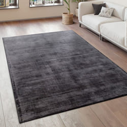 Paco Home - Tapis De Salon Tapis Vintage Poils Ras Fait Main Haut De Gamme 100 % Viscose 200x300 cm, Anthracite