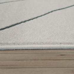 Paco Home - Tapis Salon Scandinave Motif Diamant Moderne Blanc Différents Designs Tailles Blanc, 120 cm rond
