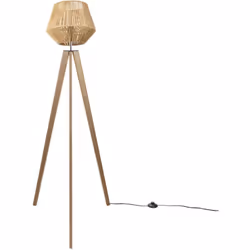 Description générale Ce lampadaire au design naturel et chaleureux se distingue par son trépied en bois, disponible en noir,  ...