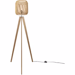 Description générale Ce lampadaire trépied, disponible en pin ou en bambou, allie un design chaleureux et naturel à une struc ...