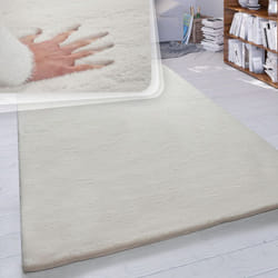 Paco Home - Tapis Poils Longs Salon Fausse Fourrure Très Douce Uni En Diff. Coloris Et Tailles 100x200 cm, Crème