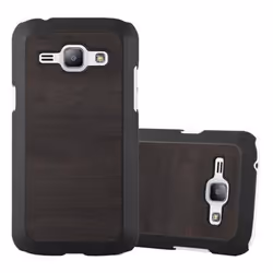 Coque - CADORABO - Samsung Galaxy J1 2015 - Design Boisé - Ultra Mince - Protection Chocs