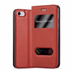 Coque Apple iPhone 8 - iPhone 7 - iPhone 7S en ROUGE SAFRAN de Cadorabo (Design VIEW) Etui de Protection Complète avec Rabat ...