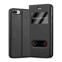 Étui de Protection - CADORABO - iPhone 8 PLUS 7 PLUS 7S PLUS - Simili-cuir - Noir Comète - Design View