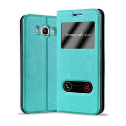 Coque pour Samsung Galaxy J5 2016 Etui en TURQUOISE MENTHE Case Cover Housse fermeture magnétique fenêtres de visualisation