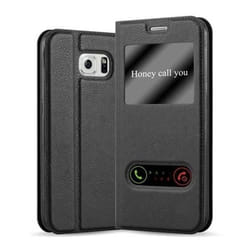 Coque Samsung Galaxy S6 - CADORABO - NOIR COMÈTE - Étui de Protection Complète - Simili-cuir - Stand Horizontal
