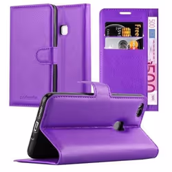 Coque Huawei P10 LITE en ORCHIDÉE VIOLETS de Cadorabo Etui de Protection Complète avec Rabat à Clapet et Stand Horizontal Pra ...