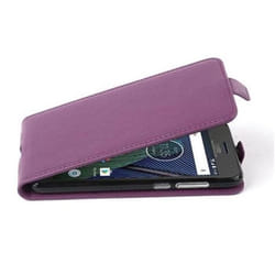 Etui Flip - CADORABO - Motorola MOTO G5 PLUS - Simili cuir - Violet - Fermeture magnétique