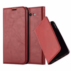 Coque Samsung Galaxy J5 2017 (7) Version US en ROUGE DE POMME de Cadorabo (Design FERMETURE MAGNÉTIQUE INVISIBLE) Etui de