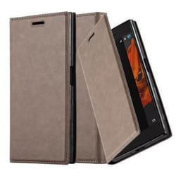Coque pour Sony Xperia X COMPACT Housse en MARRON CAFÉ Etui Case Cover Protection Portefeuille Wallet