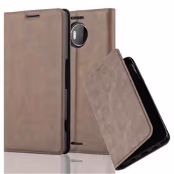 Coque - CADORABO - Nokia Lumia 950 XL - Marron Café - Étui avec Fermeture Magnétique - Protection Complète