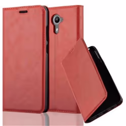 Coque Wiko U FEEL PRIME en ROUGE DE POMME de Cadorabo (Design FERMETURE MAGNÉTIQUE INVISIBLE) Etui de Protection Complète ave ...