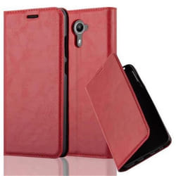 Coque Wiko U FEEL PRIME en ROUGE DE POMME de Cadorabo (Design FERMETURE MAGNÉTIQUE INVISIBLE) Etui de Protection Complète avec