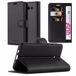 Coque Samsung Galaxy J5 2017 - CADORABO - Noir de Jais - Similicuir - Étui avec Rabat et Stand