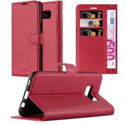 Coque Samsung Galaxy S8 en ROUGE CERISE de Cadorabo Etui de Protection Complète avec Rabat à Clapet et Stand Horizontal Pratique en