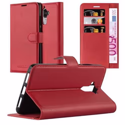 Coque pour Huawei MATE 9 Housse en ROUGE CERISE Etui Case Cover Protection fermeture magnétique Portefeuille