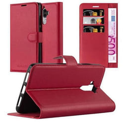 Coque pour Huawei MATE 9 Housse en ROUGE CERISE Etui Case Cover Protection fermeture magnétique Portefeuille