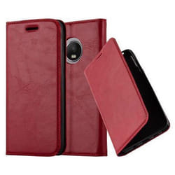 Coque pour Motorola MOTO G5 PLUS Housse en ROUGE DE POMME Etui Case Cover Protection Portefeuille Wallet