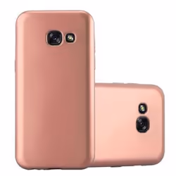 Coque pour Samsung Galaxy A5 2017 Housse en METALLIC OR ROSE Etui Case Cover Protection Silicone TPU Cover matte