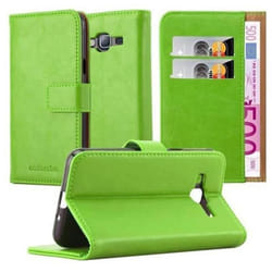 Coque Samsung Galaxy J3 2016 - CADORABO - Vert Prè - Étui Book avec Stand - Protection Complète