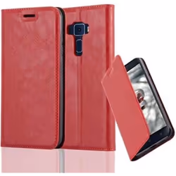 Coque ASUS ZenFone 3 en ROUGE DE POMME de Cadorabo (Design FERMETURE MAGNÉTIQUE INVISIBLE) Etui de Protection Complète avec R ...