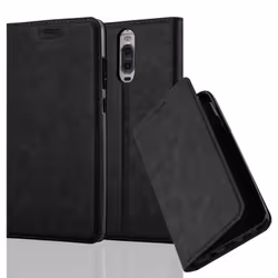 Housse/Etui - CADORABO - Mate 9 Pro - Simili-cuir Noir - Fermeture Magnétique Invisible - Fonction Stand