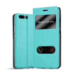Coque Huawei P10 en TURQUOISE MENTHE de Cadorabo (Design VIEW) Etui de Protection Complète avec Rabat à Clapet Stand Horizontal et