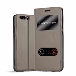 Coque Huawei P10 - CADORABO - Marron Pierre - Simili-cuir - Étui avec Rabat à Clapet - Stand Horizontal