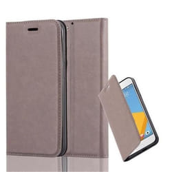Coque HTC ONE A9S en MARRON CAFÉ de Cadorabo (Design FERMETURE MAGNÉTIQUE INVISIBLE) Etui de Protection Complète avec Rabat à