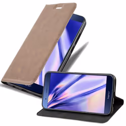 Coque pour Honor 8 PRO Housse en MARRON CAFÉ Etui Case Cover Protection Portefeuille Wallet