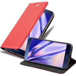 Étui pour téléphone portable - CADORABO - Honor 8 PRO - Simili-cuir - Rouge de pomme - Fonction stand
