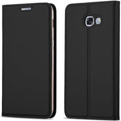Coque - CADORABO - Samsung Galaxy A5 2017 - CLASSY NOIR - Design Mat Métallique - Étui de Protection Complète