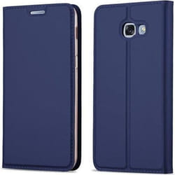 Coque pour Samsung Galaxy A5 2017 Etui en CLASSY BLEU FONCÉ Housse Case Cover Protection fermeture magnétique Portefeuille Wallet