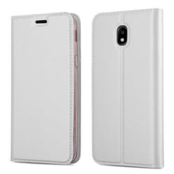 Coque pour Samsung Galaxy J3 2017 Etui en CLASSY ARGENT Housse Case Cover Protection fermeture magnétique Portefeuille Wallet