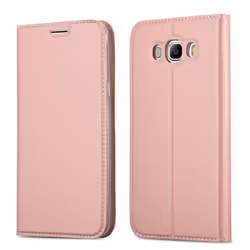 Coque Samsung Galaxy J7 2016 - CADORABO - Classy Or Rosé - Design Mat Métallique - Etui de Protection Complète