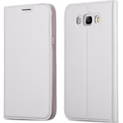 Coque Samsung Galaxy J7 2016 (6) en CLASSY ARGENT de Cadorabo (Design MAT MÉTALLIQUE) Etui de Protection Complète avec Rabat  ...