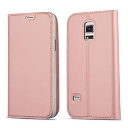 Coque Samsung Galaxy S5 MINI - S5 MINI DUOS en CLASSY OR ROSÉ de Cadorabo (Design MAT MÉTALLIQUE) Etui de Protection Complète avec