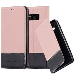 Coque - CADORABO - Samsung Galaxy S8 - Simili-cuir - Rose Noir - Protection Complète