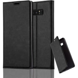 Étui pour téléphone portable - CADORABO - Samsung Galaxy NOTE 8 - Simili-cuir - Noir nuit - Fonction stand