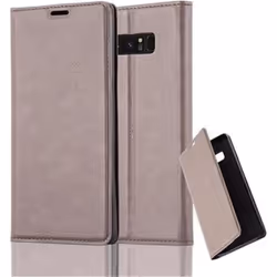Coque Samsung Galaxy NOTE 8 en MARRON CAFÉ de Cadorabo (Design FERMETURE MAGNÉTIQUE INVISIBLE) Etui de Protection Complète av ...