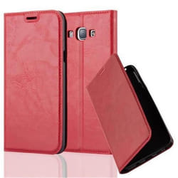 Coque Samsung Galaxy A8 2015 (5) en ROUGE DE POMME de Cadorabo (Design FERMETURE MAGNÉTIQUE INVISIBLE) Etui de Protection Complète