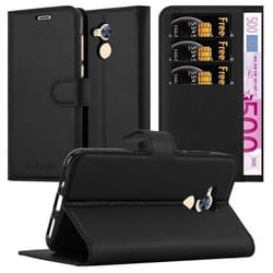 Coque Honor 6A en NOIR DE JAIS de Cadorabo Etui de Protection Complète avec Rabat à Clapet et Stand Horizontal Pratique en