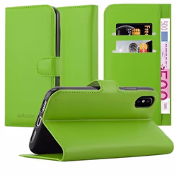 Coque pour Apple iPhone X / XS Housse en VERT PERROQUET Etui Case Cover Protection fermeture magnétique Portefeuille