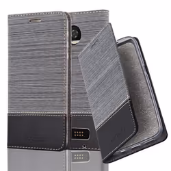 Coque pour Motorola MOTO Z2 PLAY / Z2 FORCE Housse en GRIS NOIR Etui Case Cover Protection fermeture magnétique