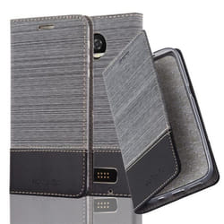 Coque pour Motorola MOTO Z2 PLAY / Z2 FORCE Housse en GRIS NOIR Etui Case Cover Protection fermeture magnétique
