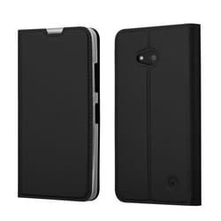 Coque - CADORABO - Nokia Lumia 640 - CLASSY NOIR - Design Mat Métallique - Étui avec Stand