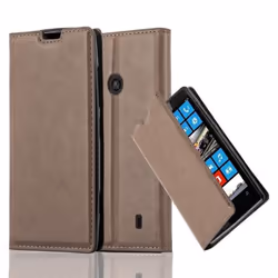 Coque pour Nokia Lumia 520 / 521 Housse en MARRON CAFÉ Etui Case Cover Protection Portefeuille Wallet