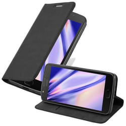 Coque pour Motorola MOTO E4 PLUS Housse en NOIR NUIT Etui Case Cover Protection Portefeuille Wallet