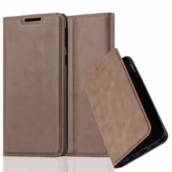 Coque - CADORABO - Sony Xperia E5 - Marron Café - Étui en Simili-Cuir - Fermeture Magnétique Invisible