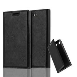 Coque Sony Xperia XZ1 COMPACT - XZ1 MINI en NOIR NUIT de Cadorabo (Design FERMETURE MAGNÉTIQUE INVISIBLE) Etui de Protection